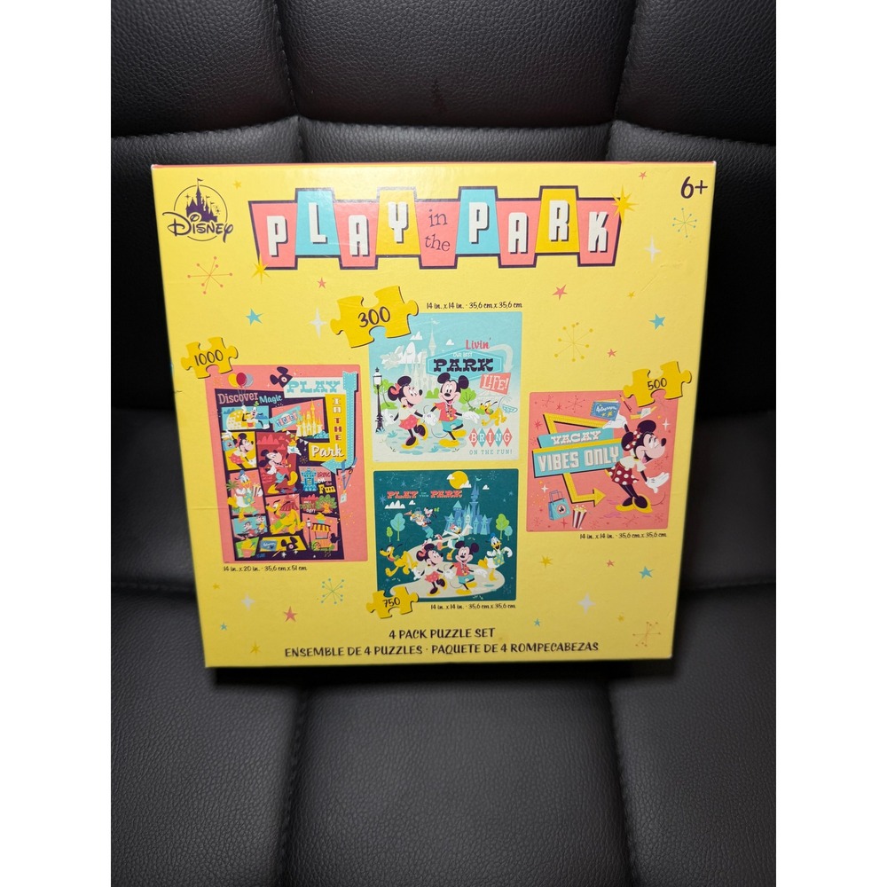 Disney Play in‎ the Park Puzzle Set Yellow 4 Pack 2550pc Mickey